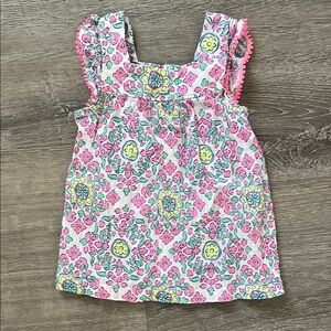 Carter's Pink and Yellow Ruffled Blouse